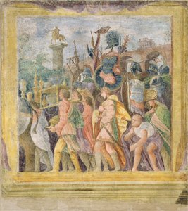 De triomf van Caesar door Andrea Mantegna